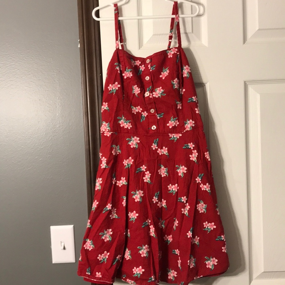 Red Flower Hollister Dress